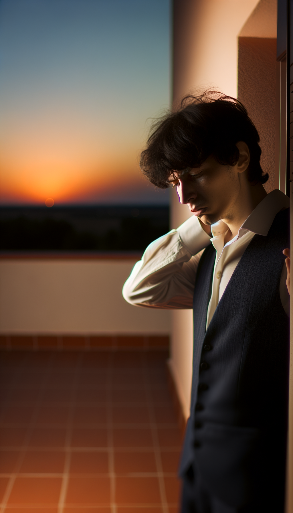Capítulo 1: Mulher em casa ao entardecer, contemplativa